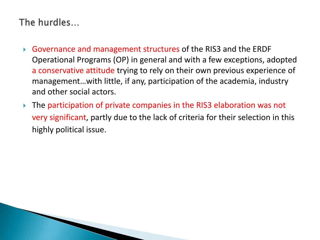 governance and management structures of the ris3 1