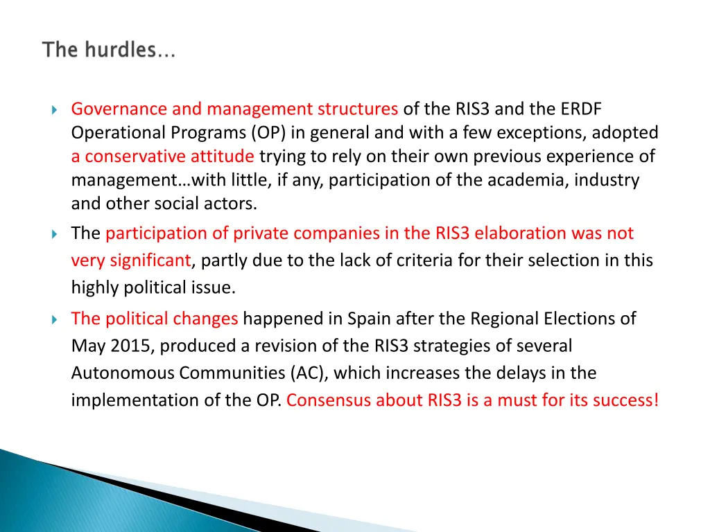 governance and management structures of the ris3 2