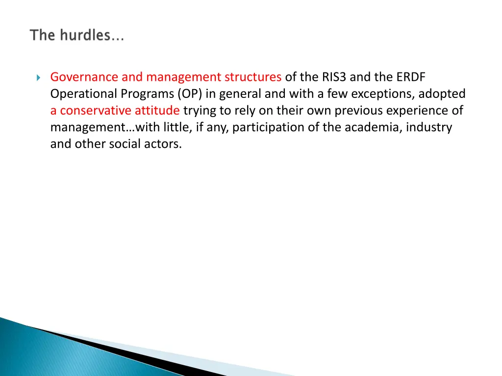 governance and management structures of the ris3
