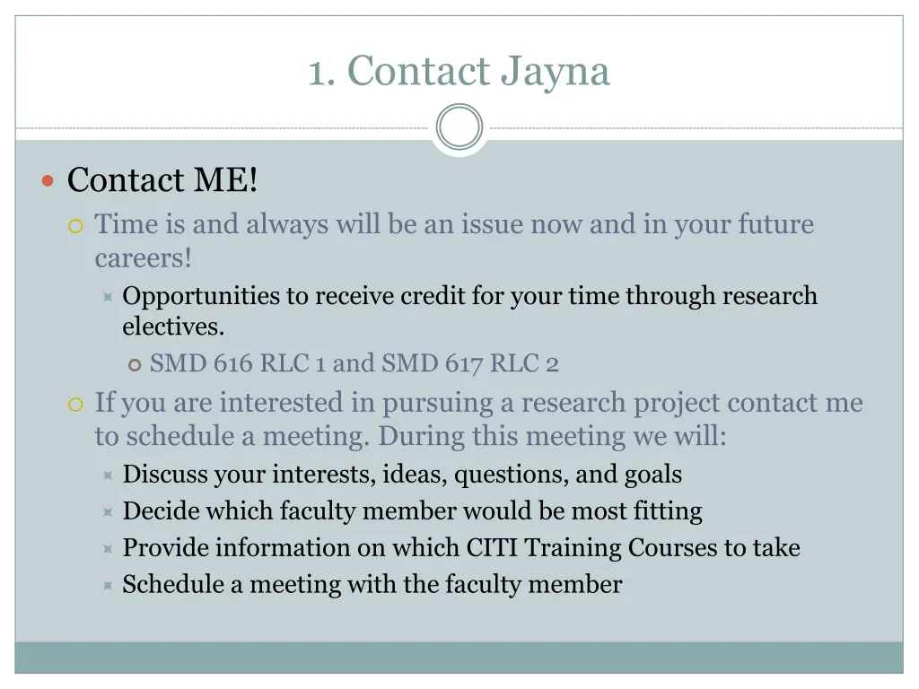 1 contact jayna