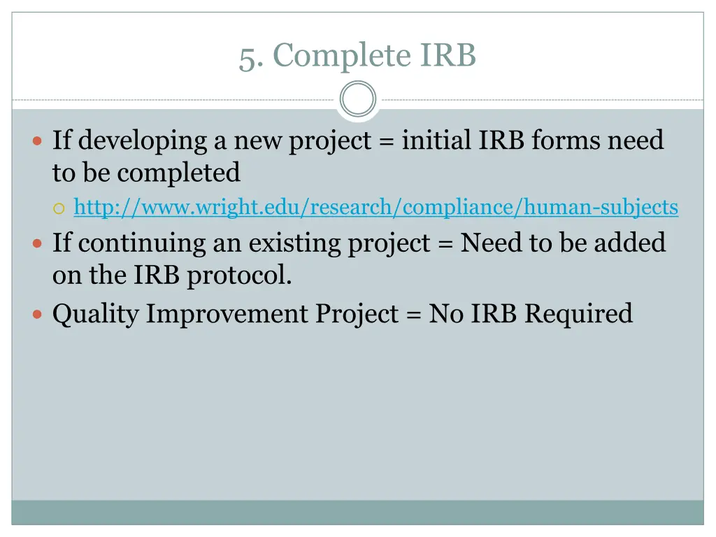 5 complete irb