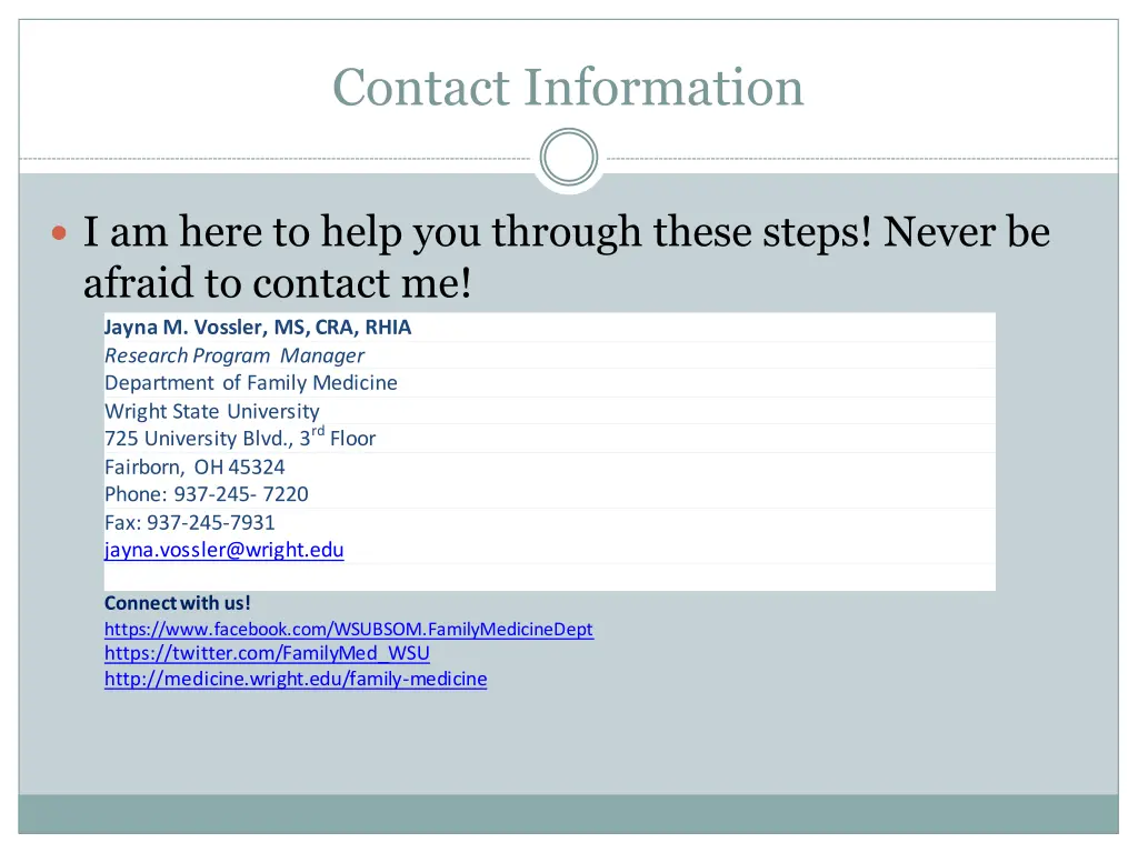 contact information