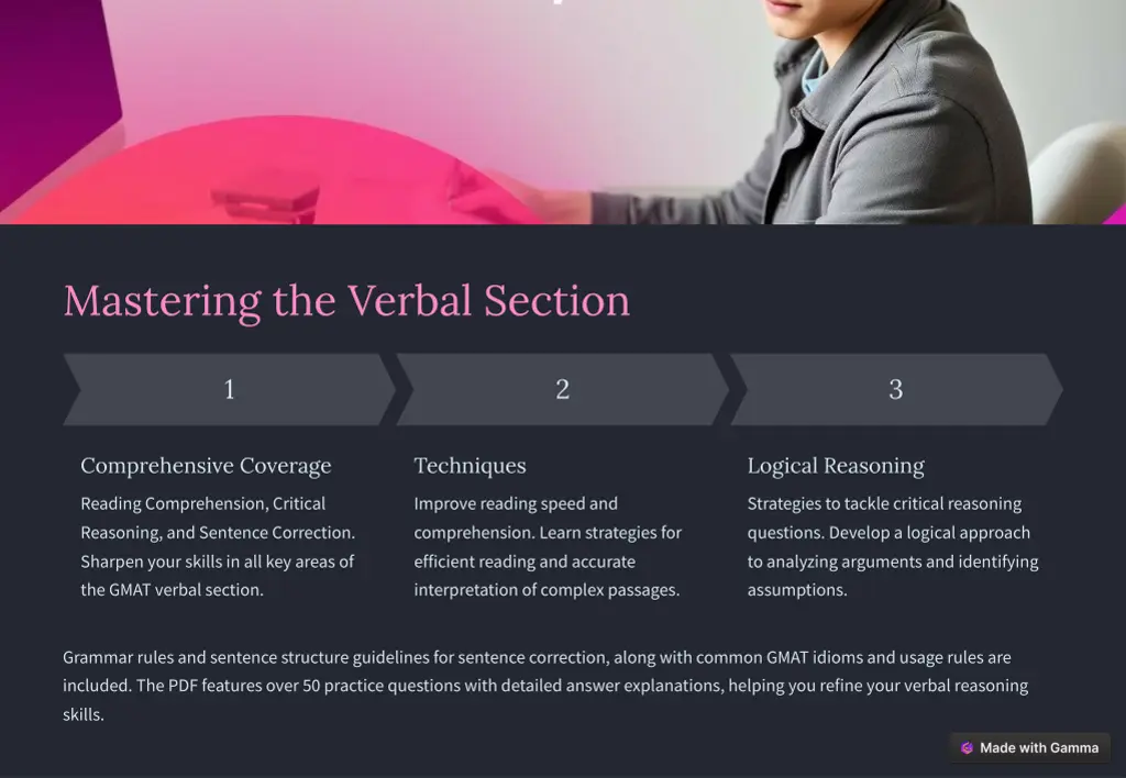 mastering the verbal section