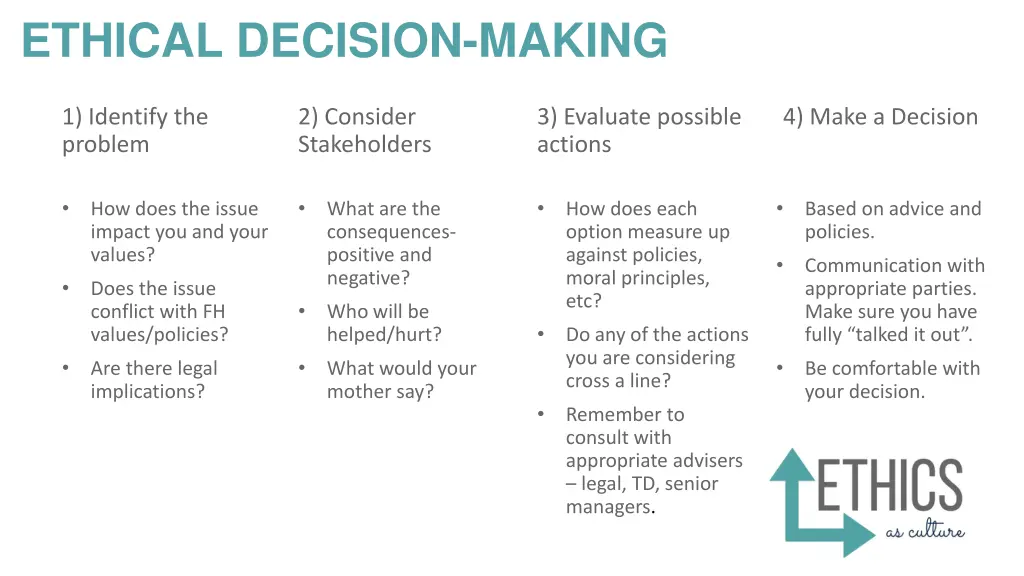 ethical decision making