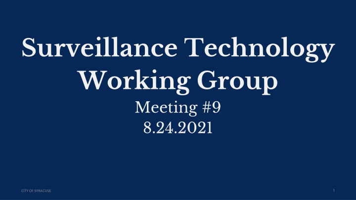 surveillance technology policy and data