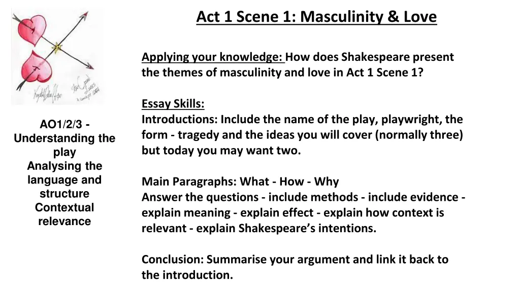 act 1 scene 1 masculinity love 2