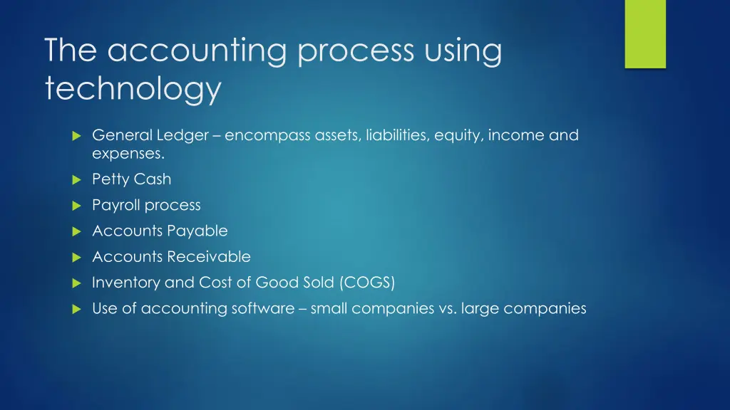 the accounting process using technology