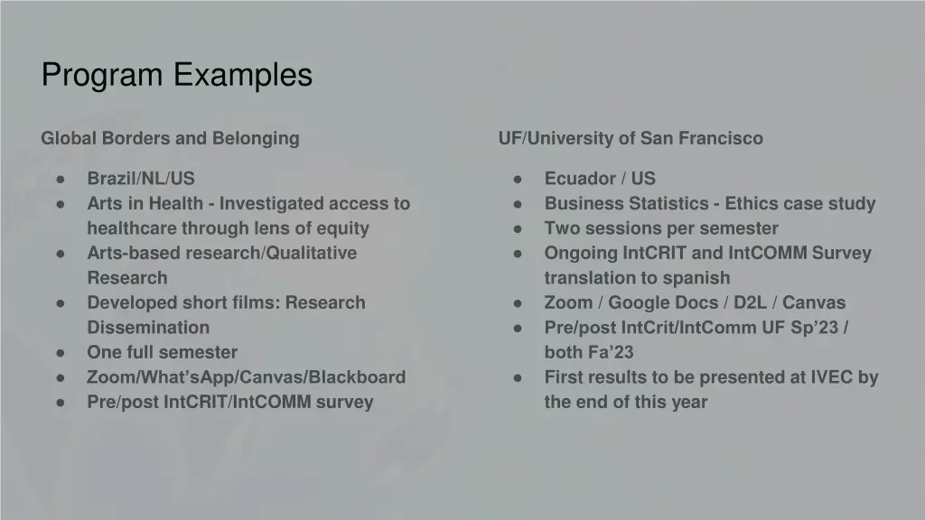 program examples