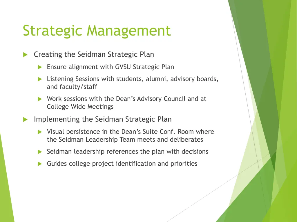 strategic management