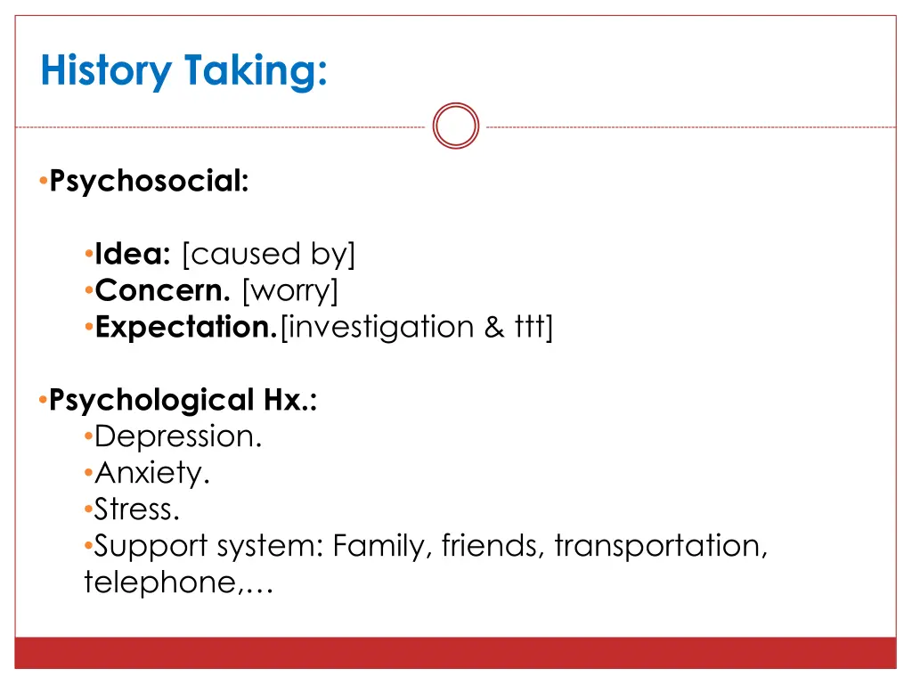 history taking 9