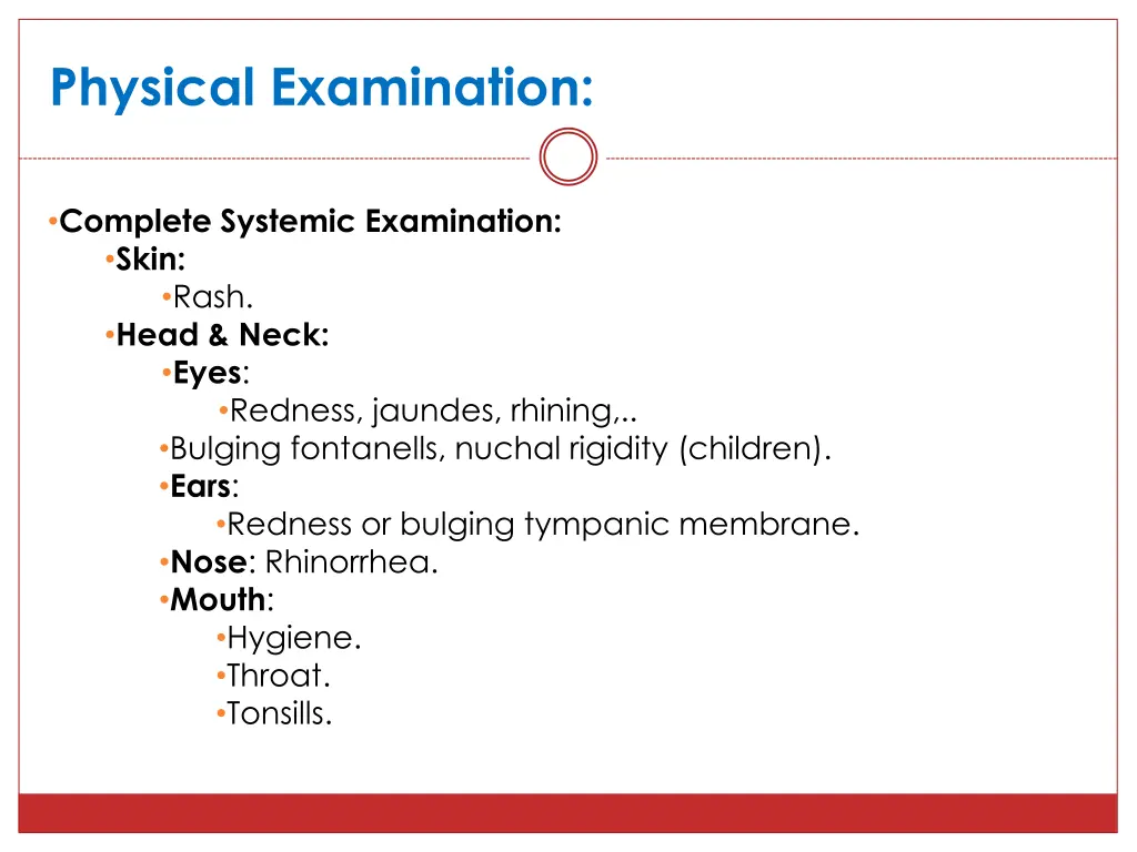 physical examination 1