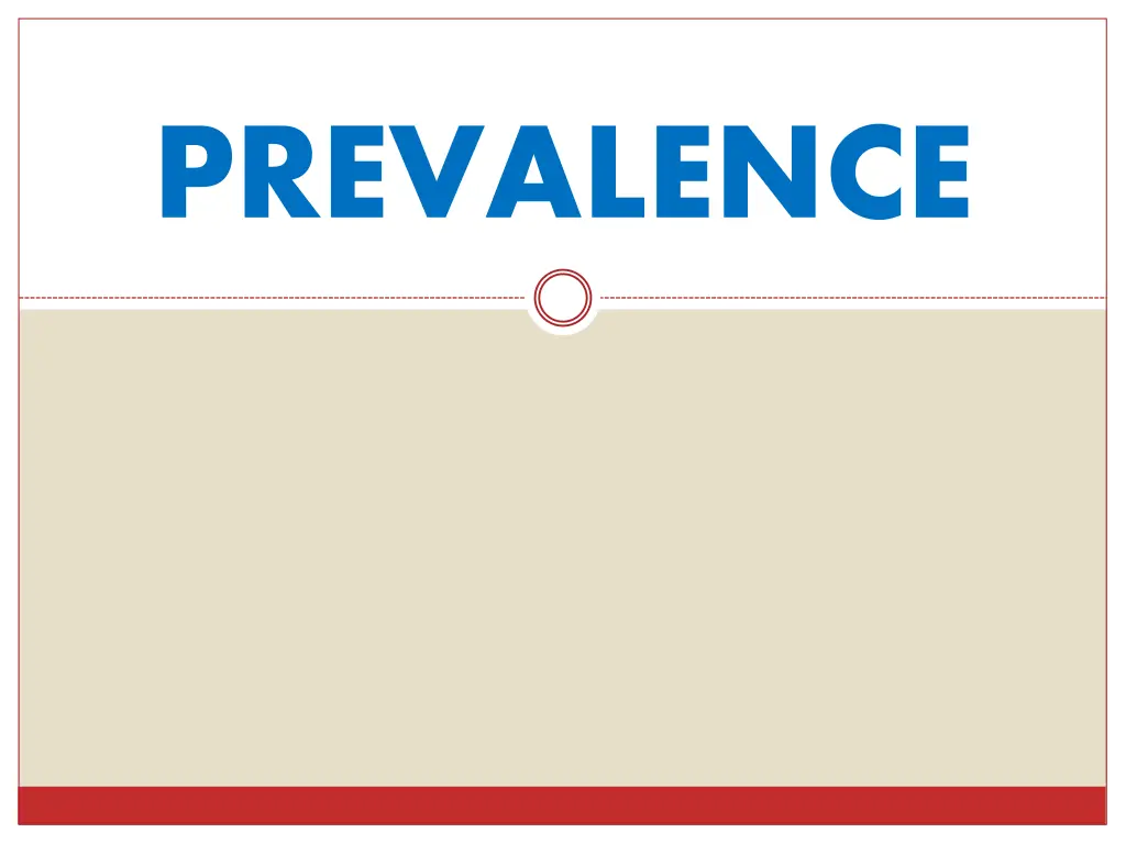 prevalence