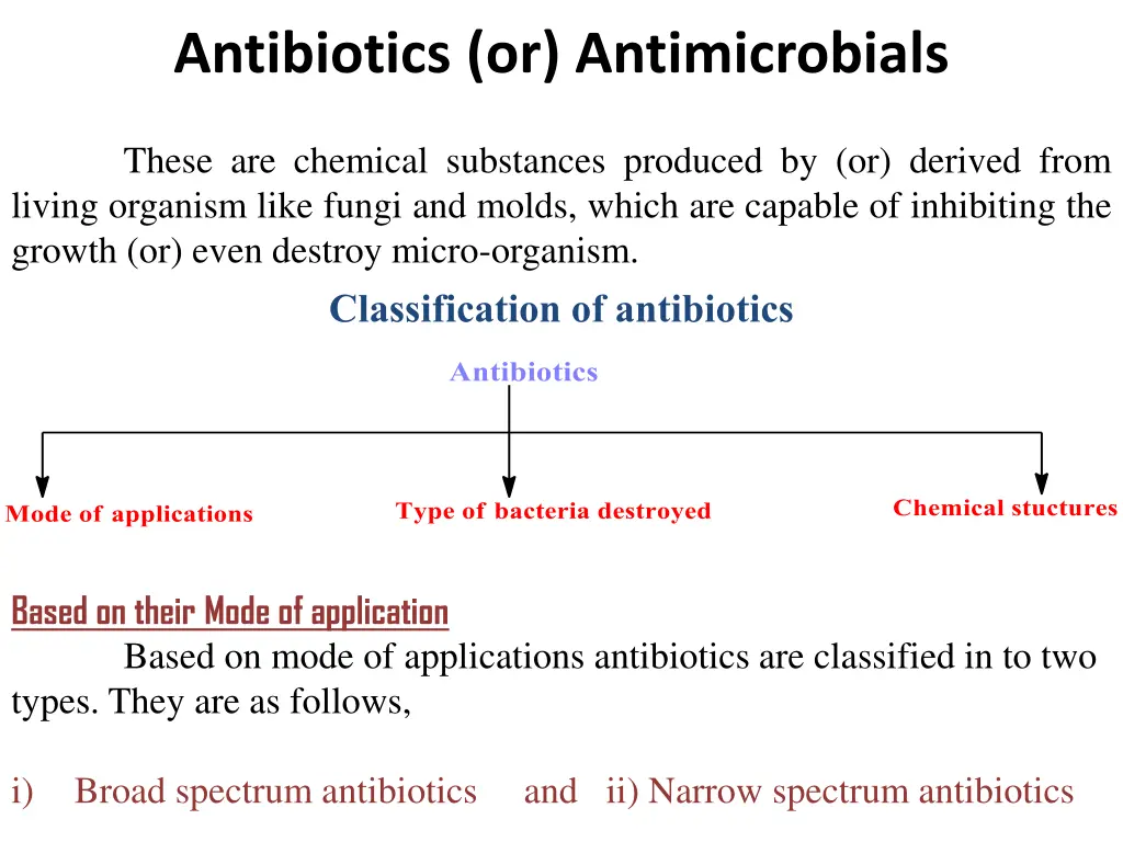 antibiotics or antimicrobials