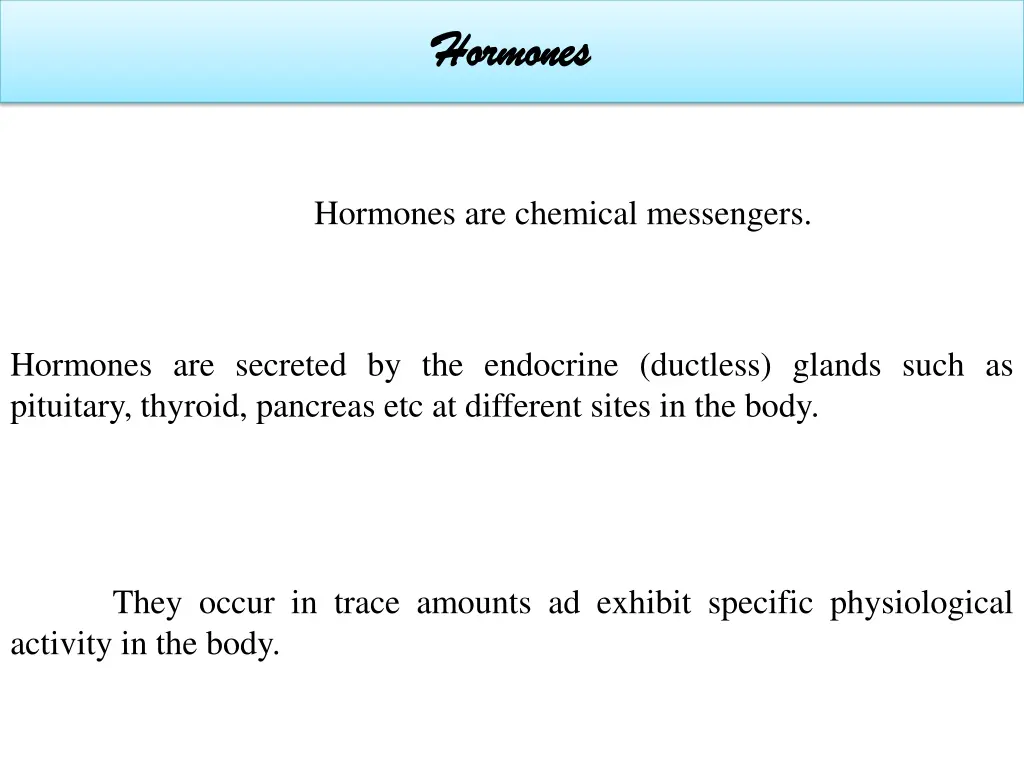 hormones hormones