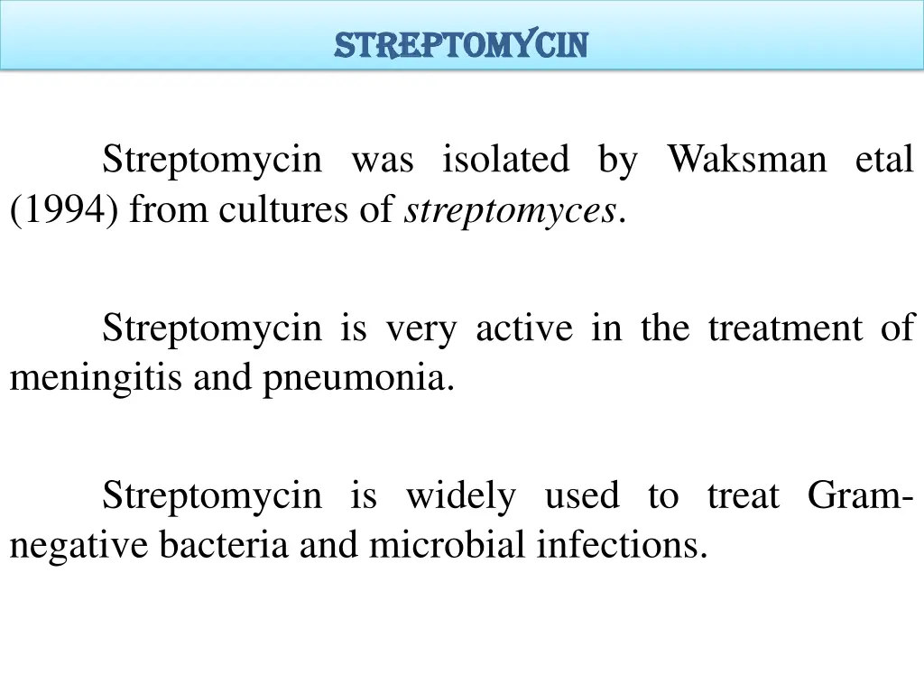 streptomycin streptomycin