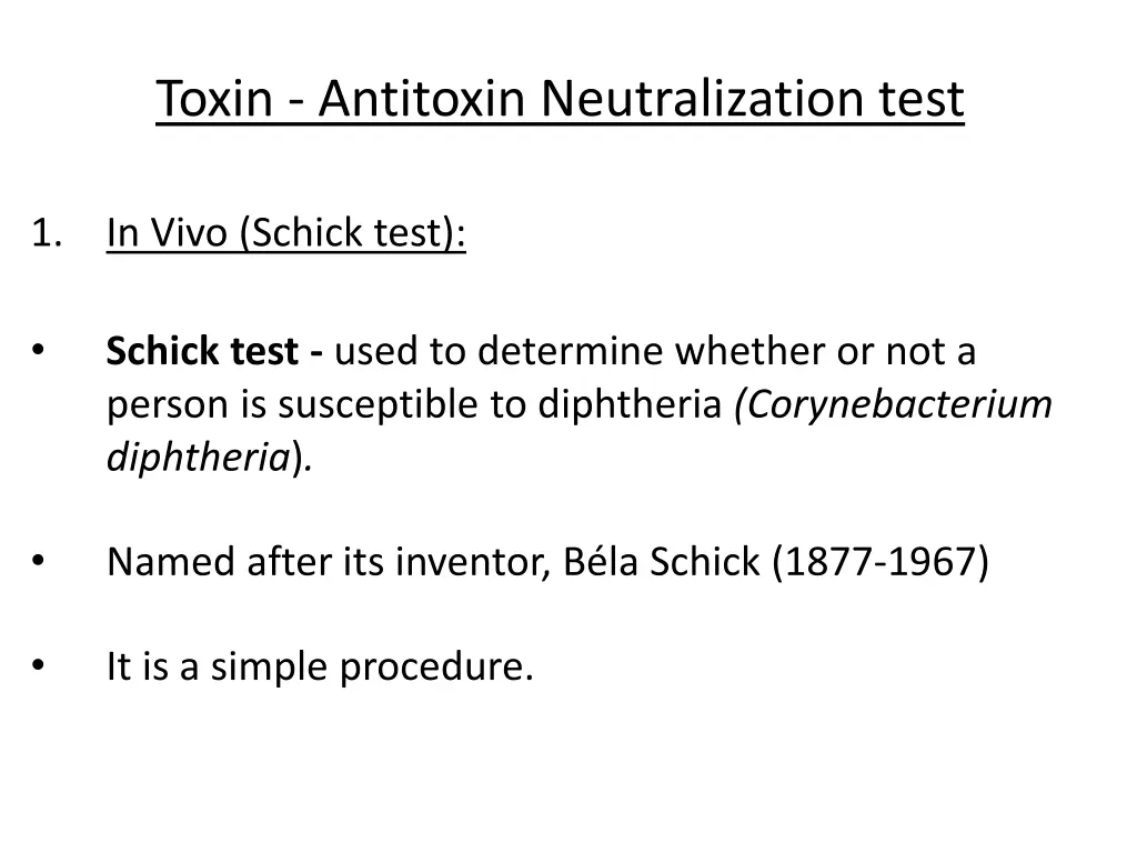 toxin antitoxin neutralization test