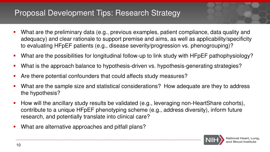 proposal development tips research strategy