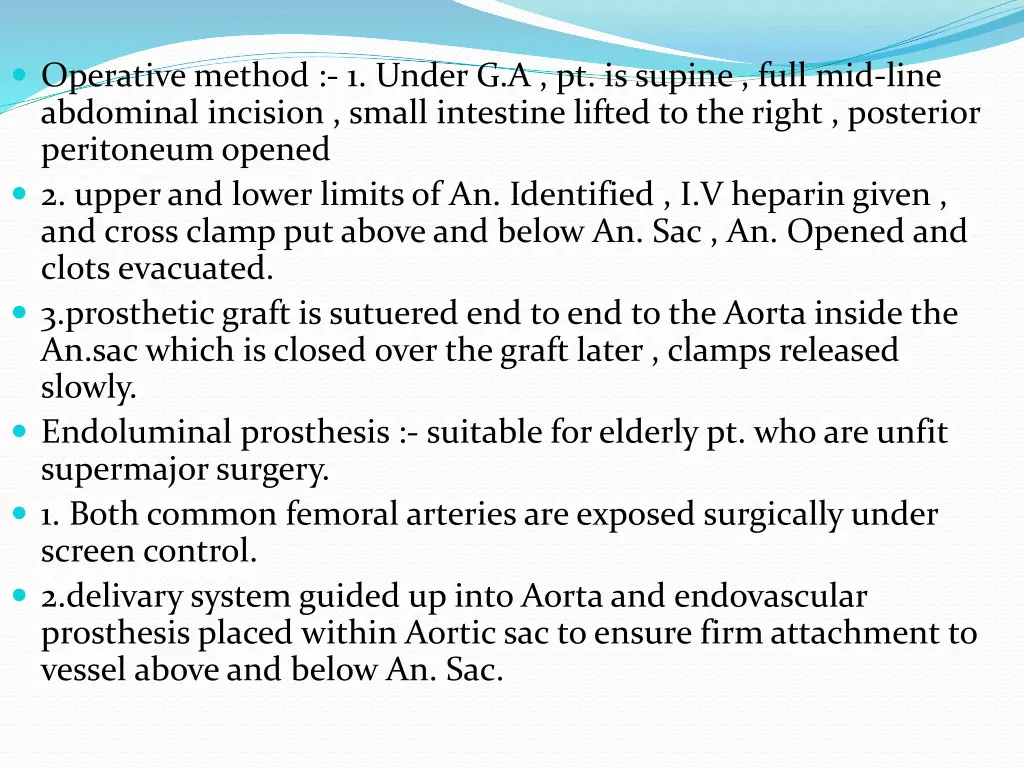 operative method 1 under g a pt is supine full