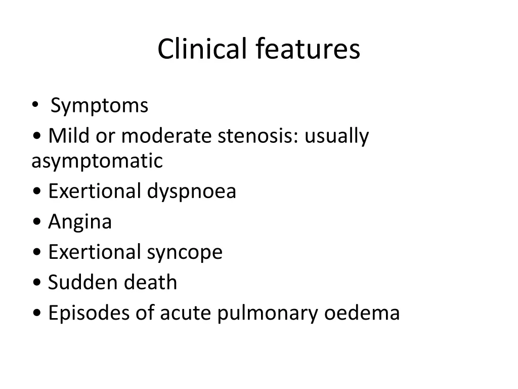 clinical features 2