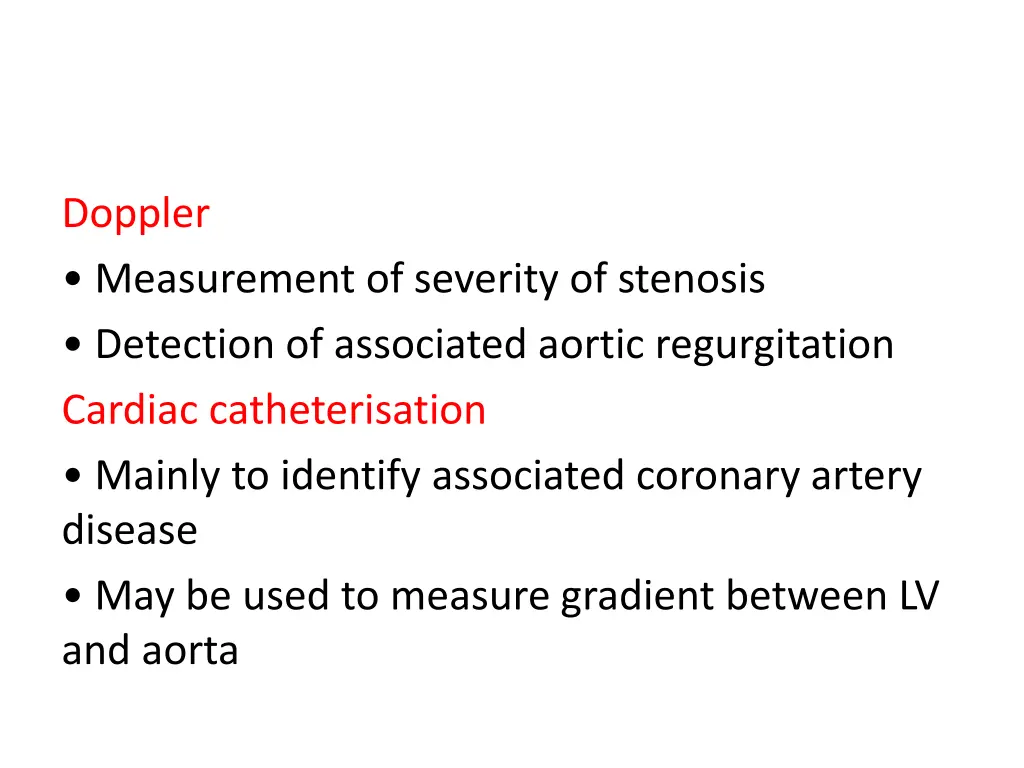 doppler measurement of severity of stenosis