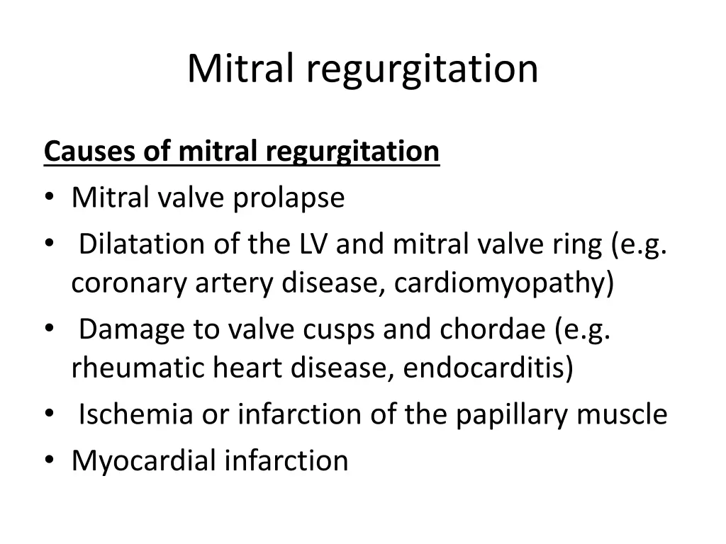 mitral regurgitation