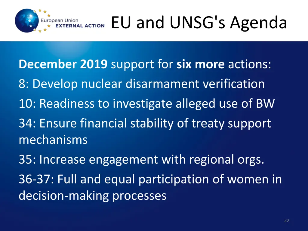 eu and unsg s agenda 1