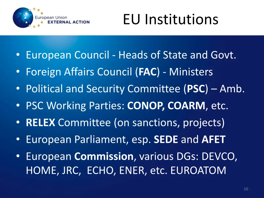eu institutions