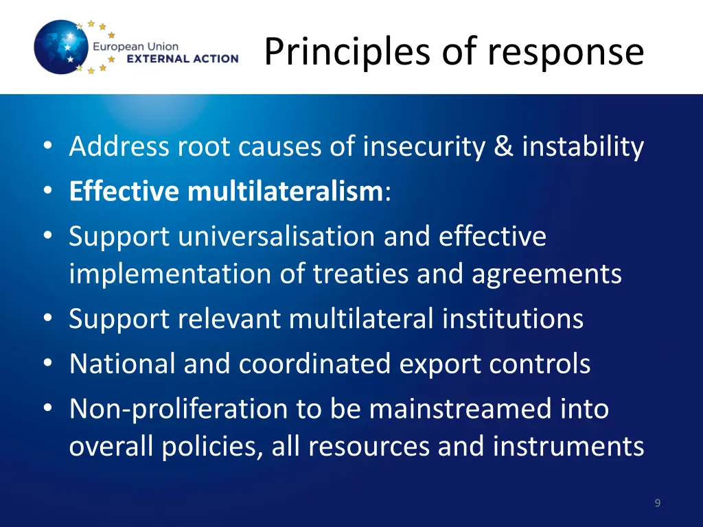 principles of response
