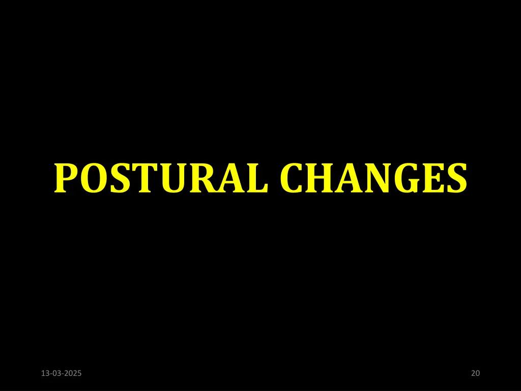 postural changes