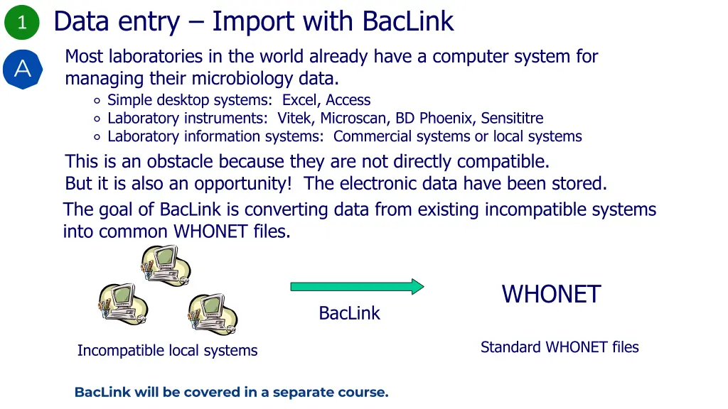 data entry import with baclink