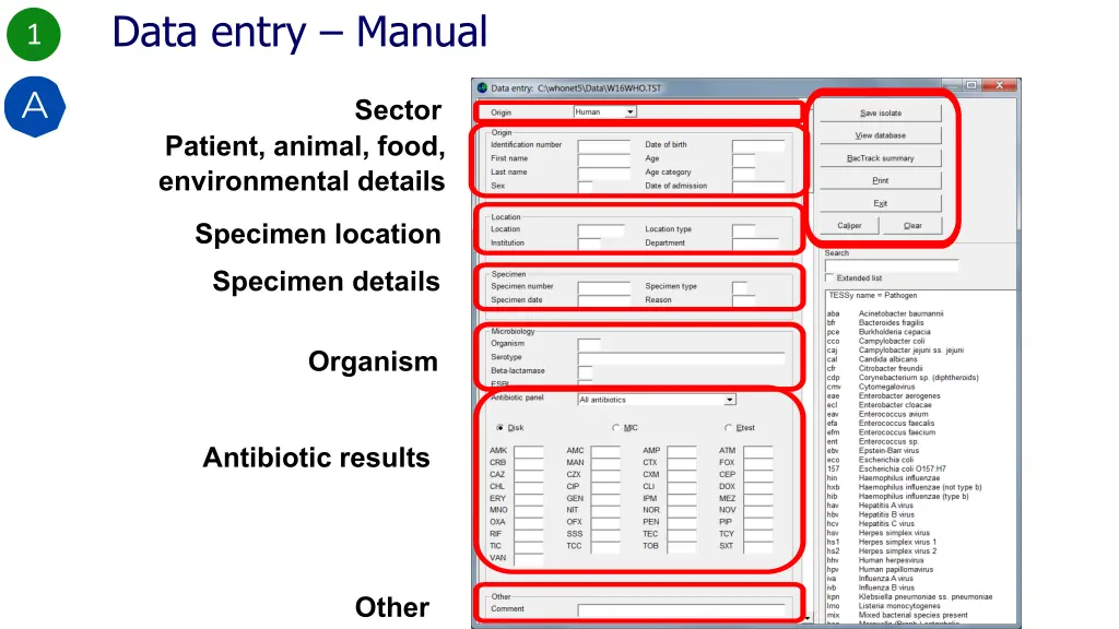 data entry manual