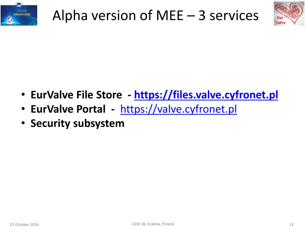 alpha version of mee 3 services