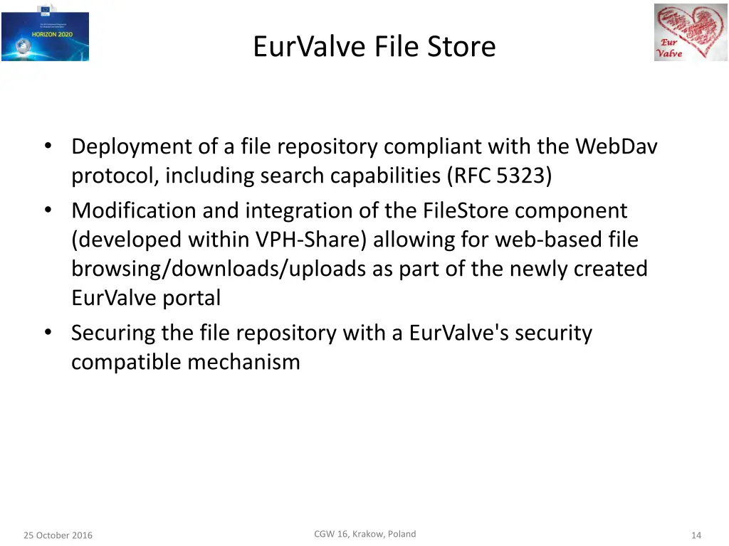 eurvalve file store