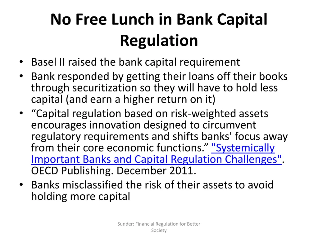 no free lunch in bank capital regulation basel