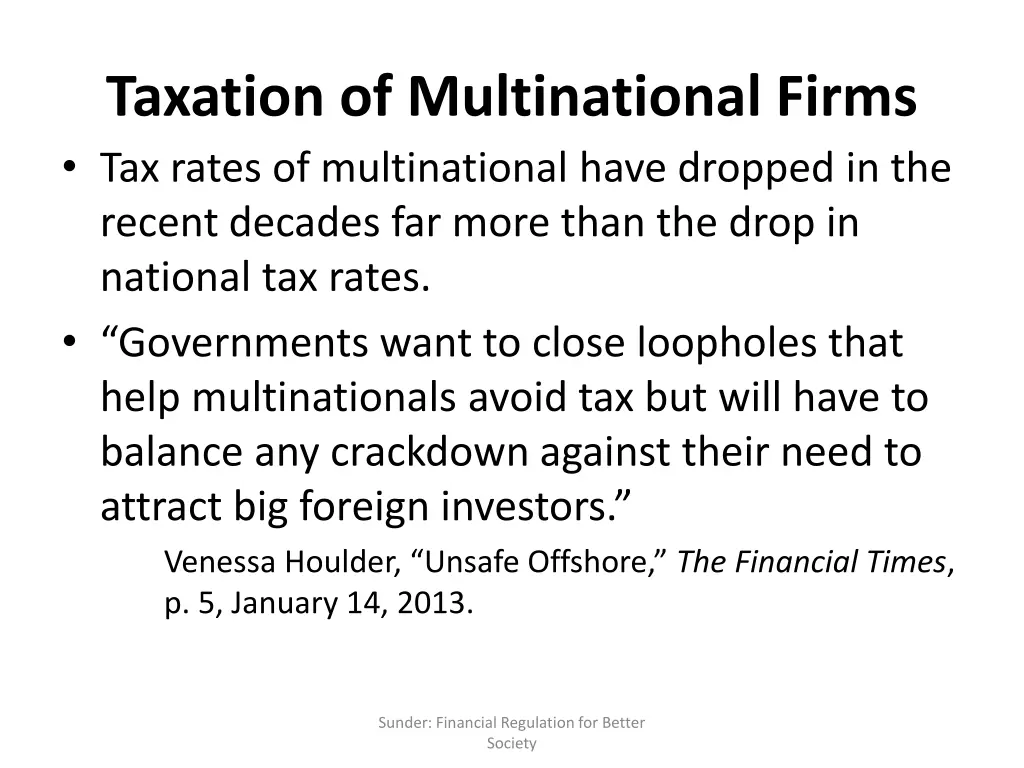 taxation of multinational firms tax rates