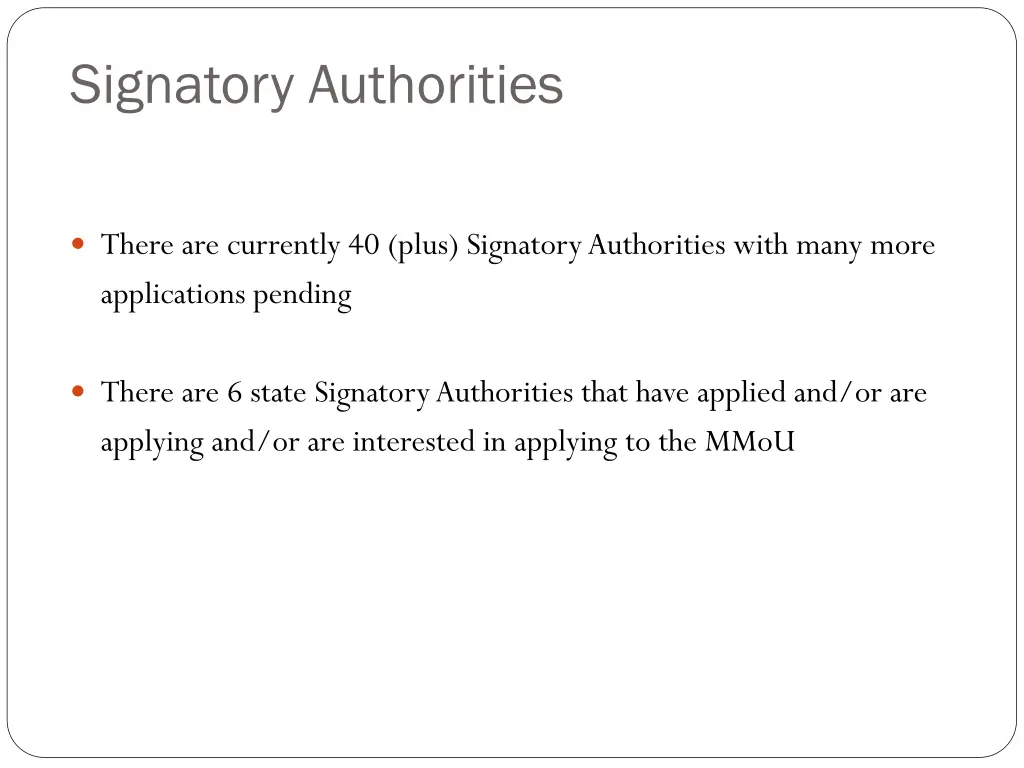 signatory authorities