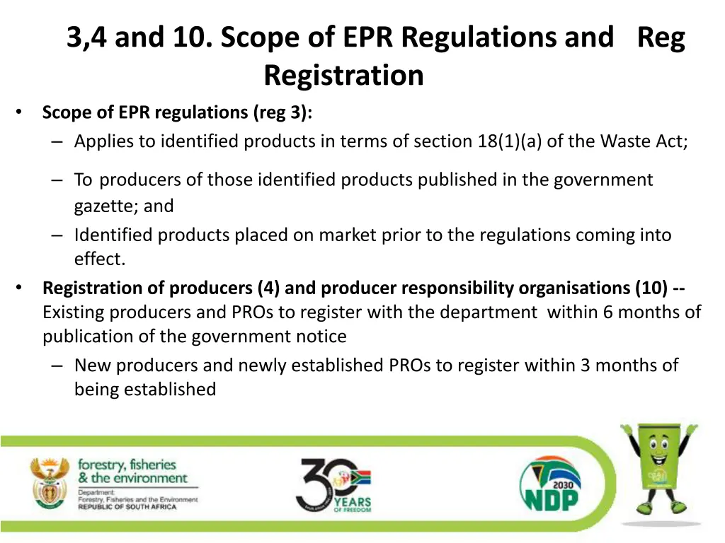 3 4 and 10 scope of epr regulations