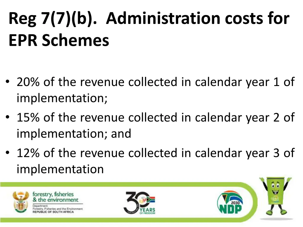 reg 7 7 b administration costs for epr schemes