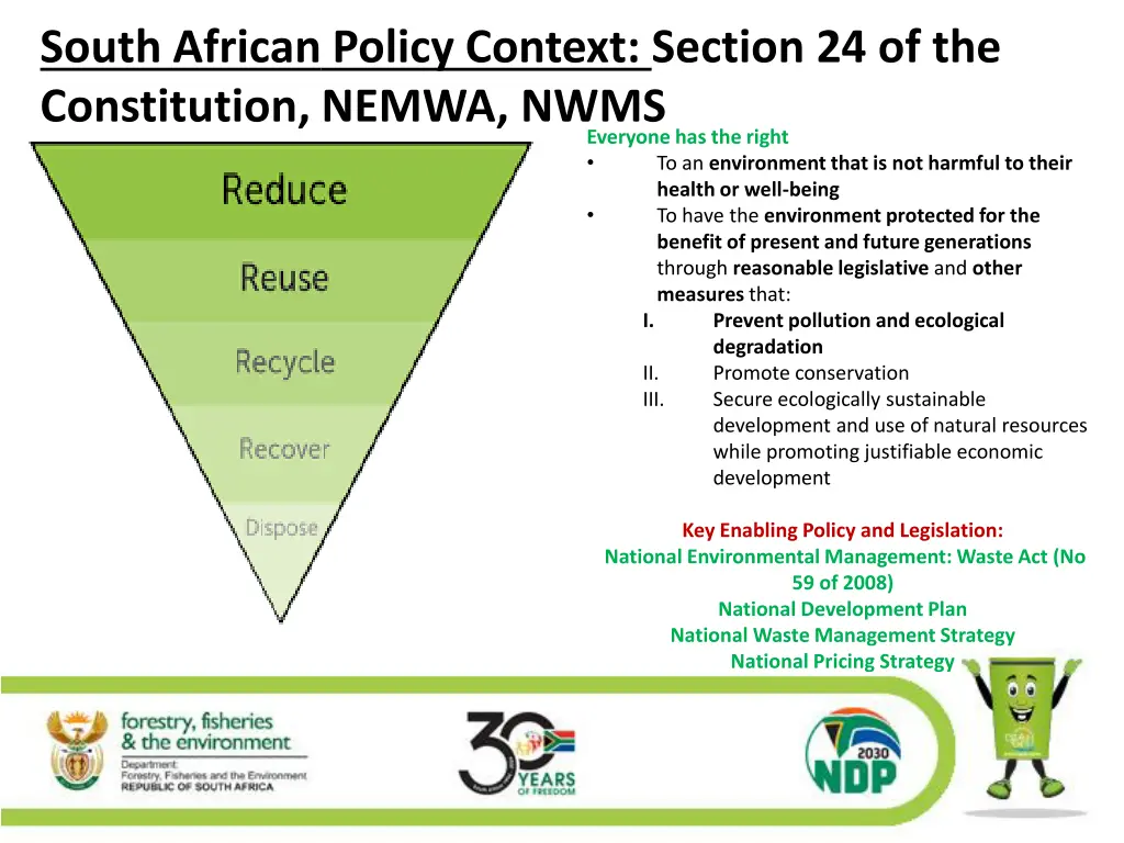 south african policy context section