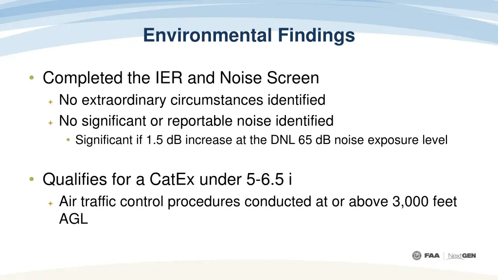 environmental findings