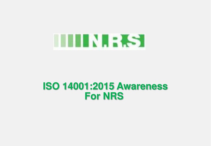 iso 14001 2015 awareness for nrs