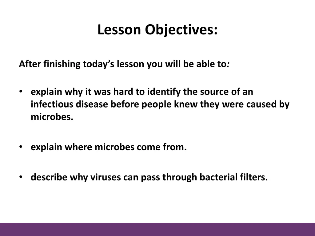 lesson objectives