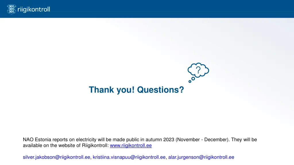 thank you questions