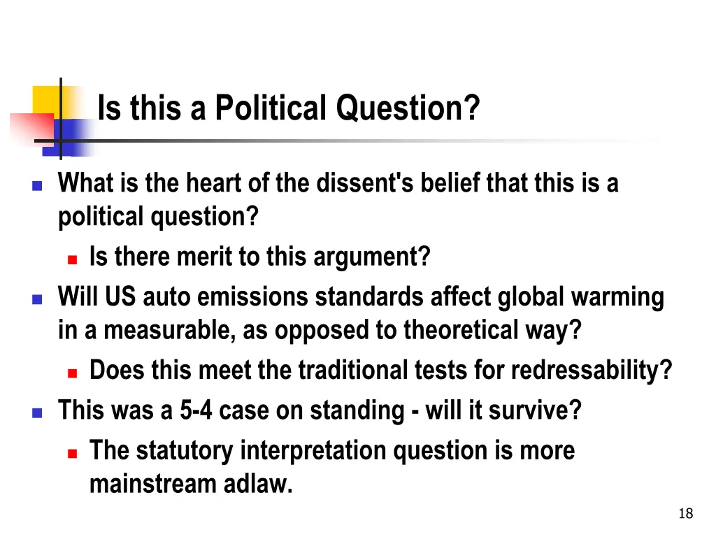 is this a political question