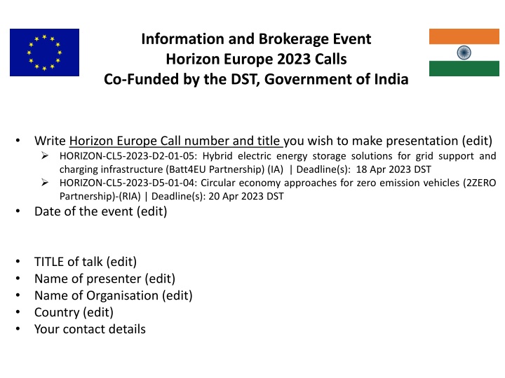 information and brokerage event horizon europe