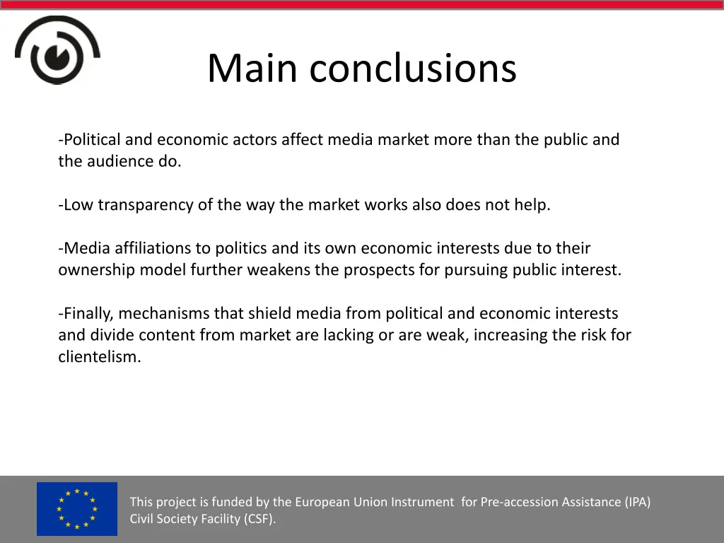 main conclusions