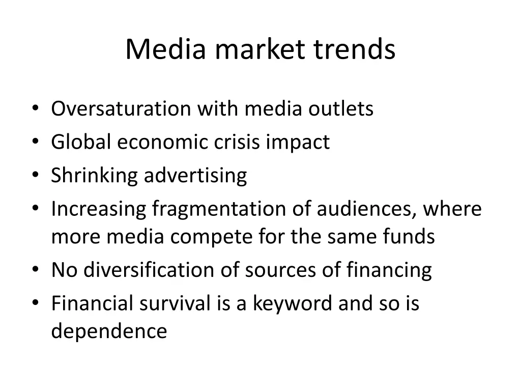 media market trends