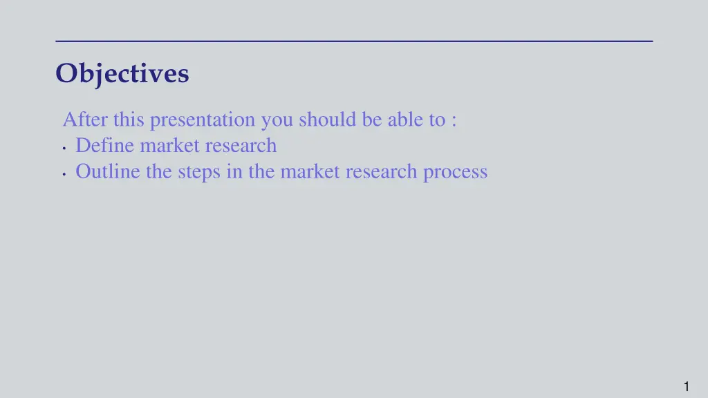 objectives