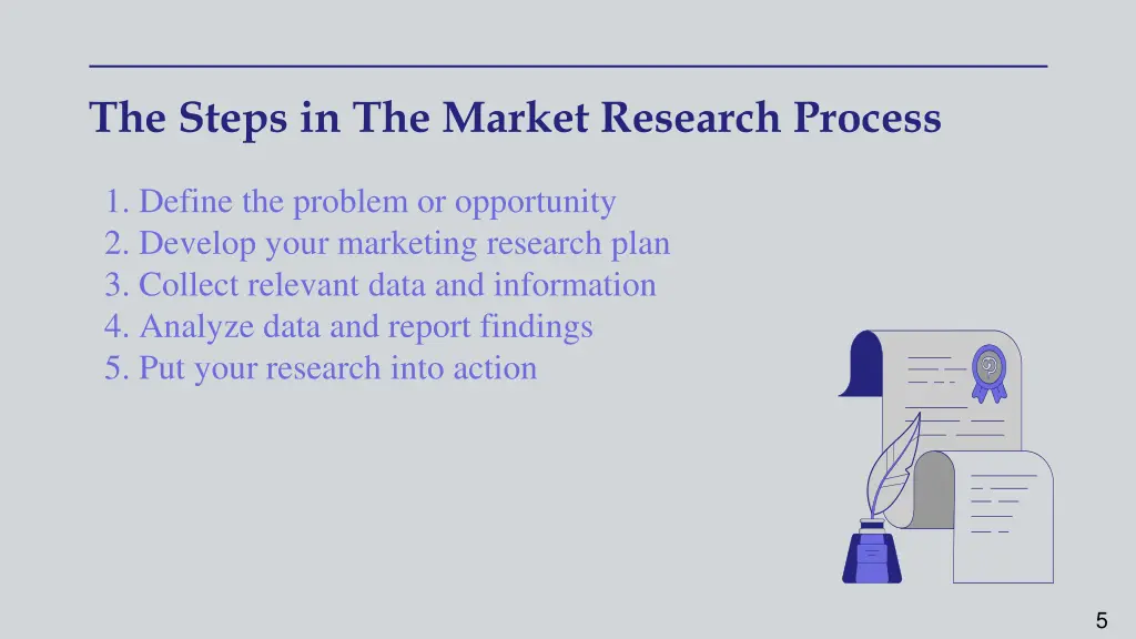 the steps in the market research process