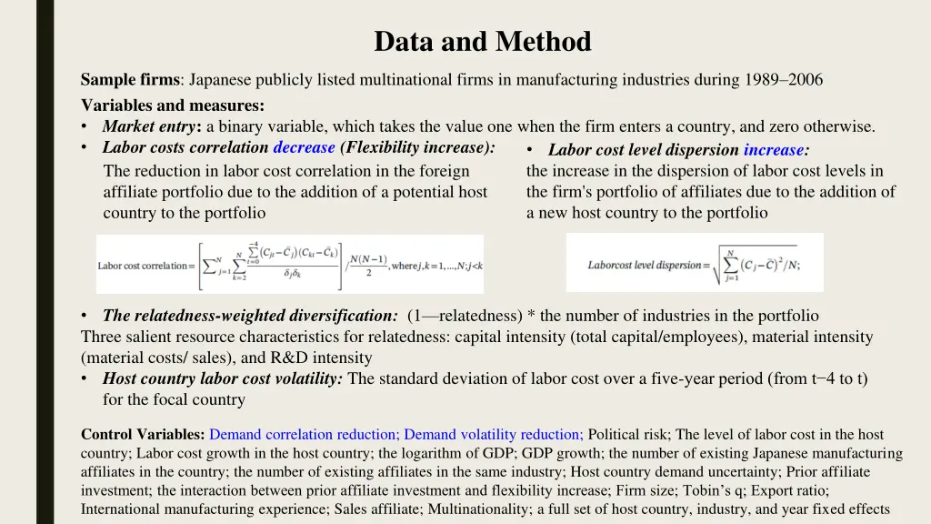 data and method